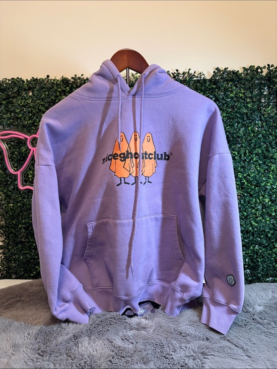niceghostclub Tops - Niceghostclub Lavender Graphic Hoodie Size Small
